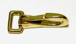 Karabinerhaken, Messing blank, 1"